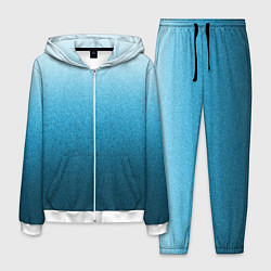 Костюм мужской Голубой мягкий градиент текстура крошка, цвет: 3D-белый