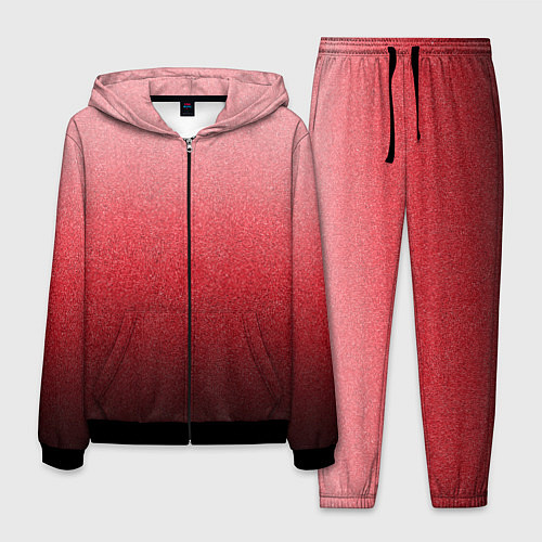 Мужской костюм Мягкий градиент красно-розовый текстура крошка / 3D-Черный – фото 1