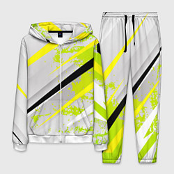 Мужской костюм Color white light green