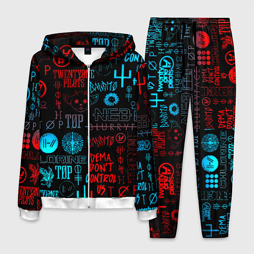 Мужской костюм Twenty one pilots rock pattern / 3D-Белый – фото 1