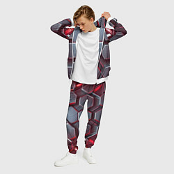 Костюм мужской Бордовый бронежилет, цвет: 3D-белый — фото 2