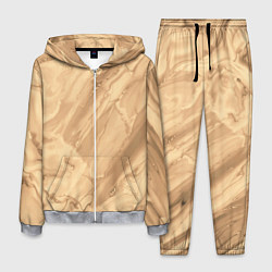 Костюм мужской Бежевая текстура каменная мрамор, цвет: 3D-меланж