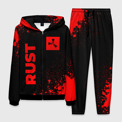 Мужской костюм Rust - red gradient вертикально / 3D-Черный – фото 1