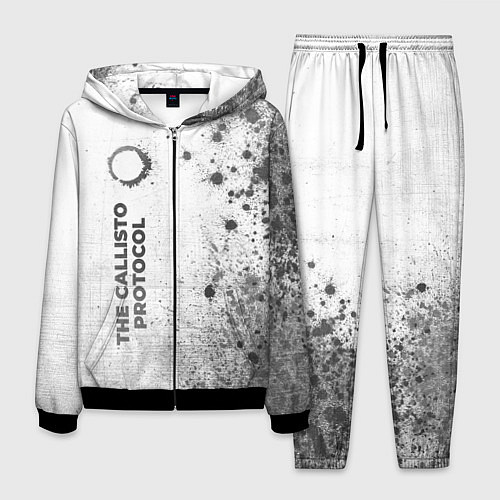 Мужской костюм The Callisto Protocol - white gradient по-вертикал / 3D-Черный – фото 1