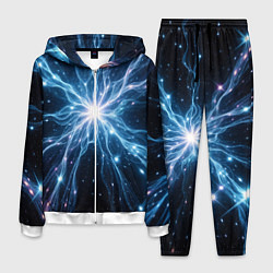 Костюм мужской Всплеск света и звезды - космическая абстракция, цвет: 3D-белый