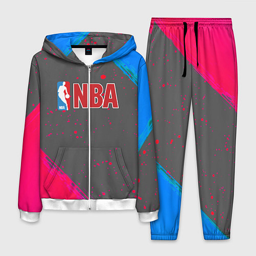 Мужской костюм NBA неоновые краски / 3D-Белый – фото 1
