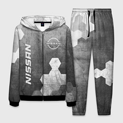 Костюм мужской Nissan - grey gradient вертикально, цвет: 3D-черный