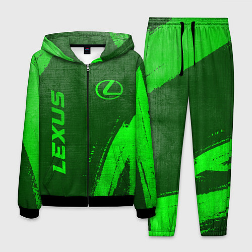 Мужской костюм Lexus - green gradient вертикально / 3D-Черный – фото 1