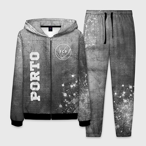 Мужской костюм Porto - grey gradient вертикально / 3D-Черный – фото 1