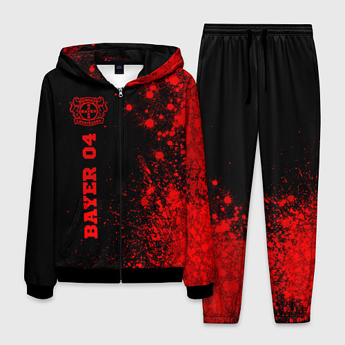 Мужской костюм Bayer 04 - red gradient по-вертикали / 3D-Черный – фото 1