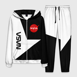 Костюм мужской Nasa текстура геометрия, цвет: 3D-белый