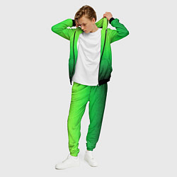 Костюм мужской Градиент мозаика зелёный в тёмный, цвет: 3D-черный — фото 2
