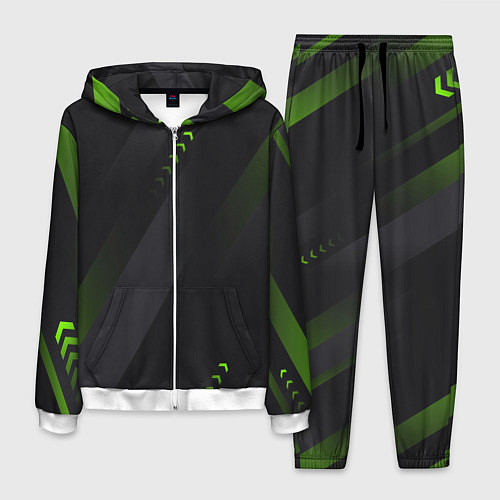 Мужской костюм Color black green / 3D-Белый – фото 1