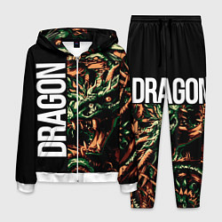 Костюм мужской Татуировка дракона ирезуми, цвет: 3D-белый