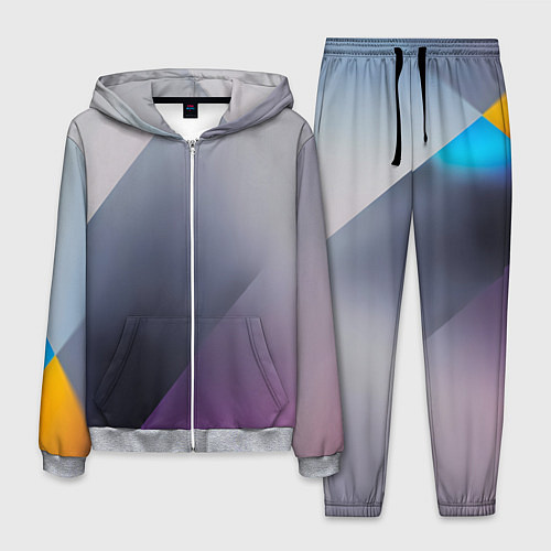 Мужской костюм Color grey with stripes / 3D-Меланж – фото 1