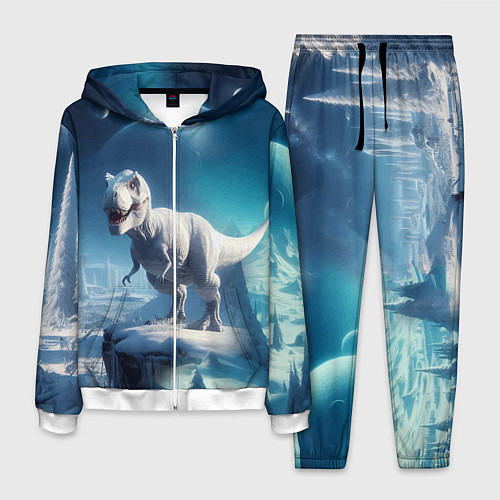 Мужской костюм Снежный динозавр - история вымирания / 3D-Белый – фото 1