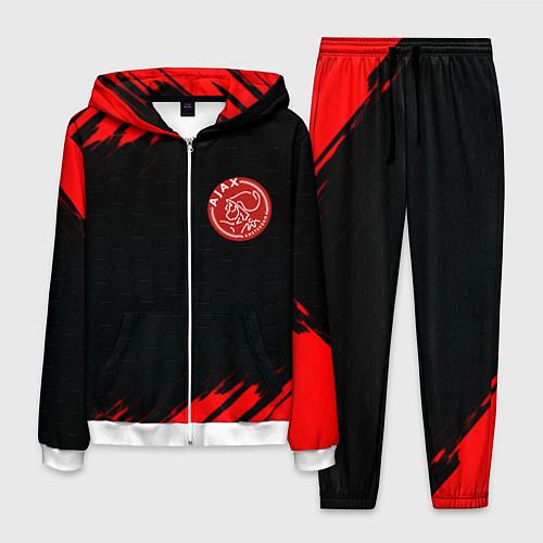 Мужской костюм Ajax красные краски / 3D-Белый – фото 1