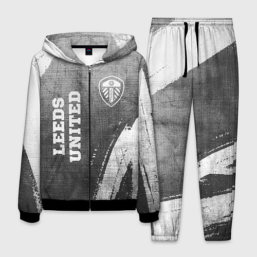 Мужской костюм Leeds United - grey gradient вертикально / 3D-Черный – фото 1