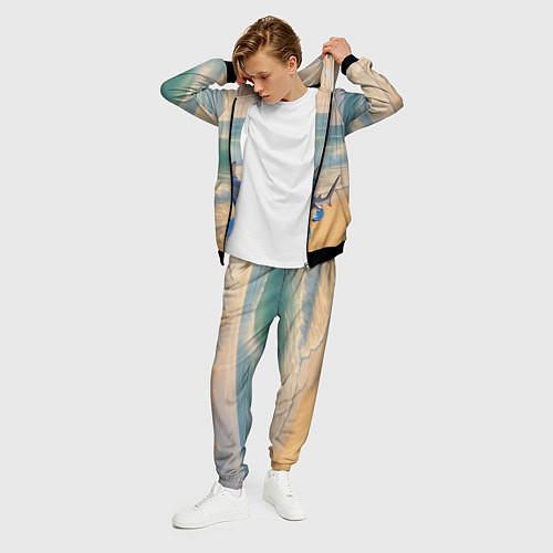 Мужской костюм Тралалеро тралала мем / 3D-Черный – фото 3