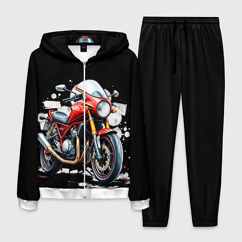 Мужской костюм Red Moto / 3D-Белый – фото 1