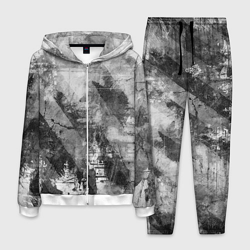 Мужской костюм Абстракция - atomic gray / 3D-Белый – фото 1