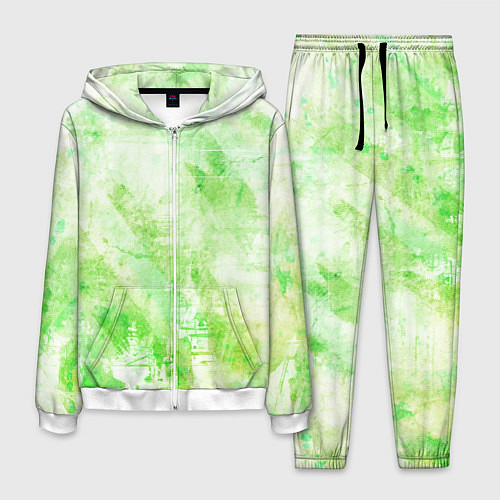 Мужской костюм Абстракция - light green atom / 3D-Белый – фото 1