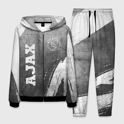 Мужской костюм Ajax - grey gradient вертикально / 3D-Черный – фото 1