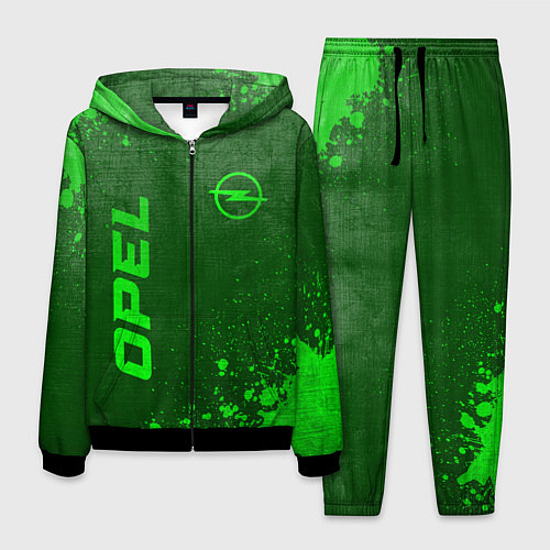 Мужской костюм Opel - green gradient вертикально / 3D-Черный – фото 1