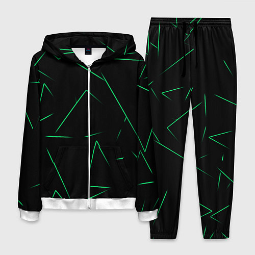 Мужской костюм Color light green line / 3D-Белый – фото 1