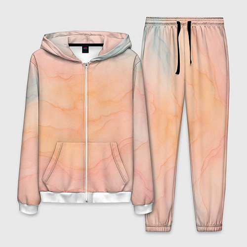 Мужской костюм Нежный персиковый / 3D-Белый – фото 1