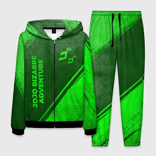 Мужской костюм JoJo Bizarre Adventure - green gradient вертикальн / 3D-Черный – фото 1