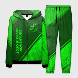 Костюм мужской JoJo Bizarre Adventure - green gradient вертикальн, цвет: 3D-черный