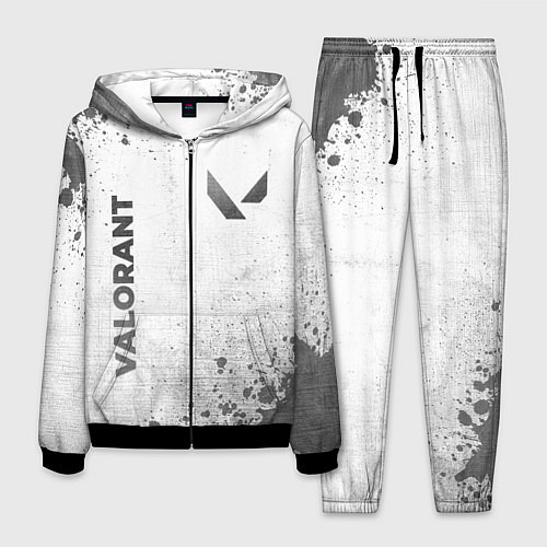 Мужской костюм Valorant - white gradient вертикально / 3D-Черный – фото 1