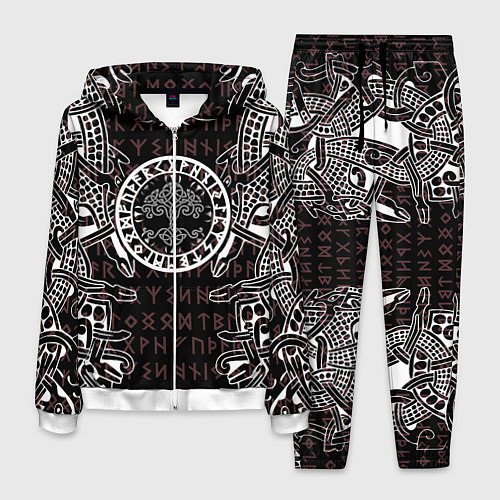 Мужской костюм Дерево жизни и древние руны / 3D-Белый – фото 1