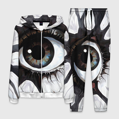 Мужской костюм Глаз и щупальца - психоделика / 3D-Белый – фото 1