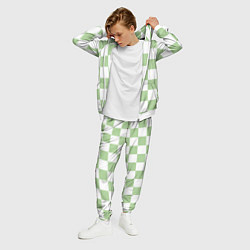 Костюм мужской Квадраты зелёные, цвет: 3D-белый — фото 2