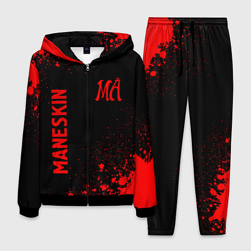 Мужской костюм Maneskin - red gradient вертикально / 3D-Черный – фото 1