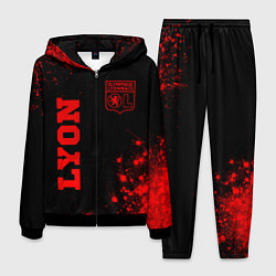 Костюм мужской Lyon - red gradient вертикально, цвет: 3D-черный