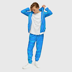 Костюм мужской Голубой абстракция вода, цвет: 3D-белый — фото 2
