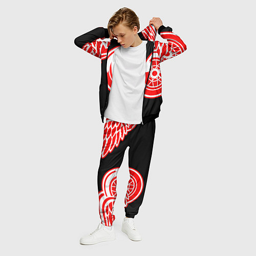 Мужской костюм Detroit Red Wings team / 3D-Черный – фото 3
