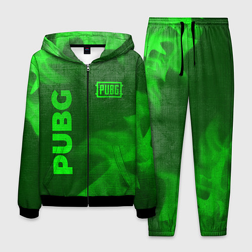 Мужской костюм PUBG - green gradient вертикально / 3D-Черный – фото 1