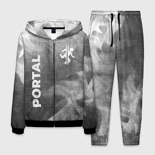 Мужской костюм Portal - grey gradient вертикально / 3D-Черный – фото 1