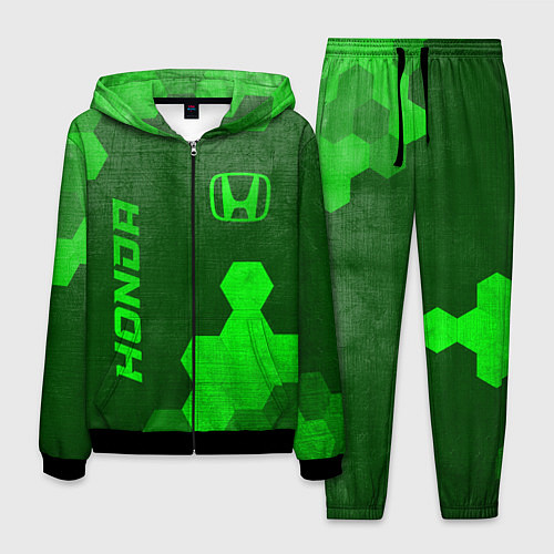 Мужской костюм Honda - green gradient вертикально / 3D-Черный – фото 1