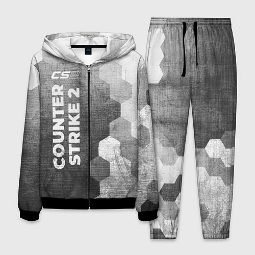 Мужской костюм Counter Strike 2 - grey gradient по-вертикали / 3D-Черный – фото 1
