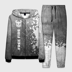 Костюм мужской Free Fire - grey gradient по-вертикали, цвет: 3D-черный