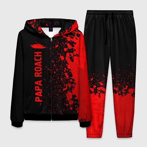 Мужской костюм Papa Roach - red gradient по-вертикали / 3D-Черный – фото 1
