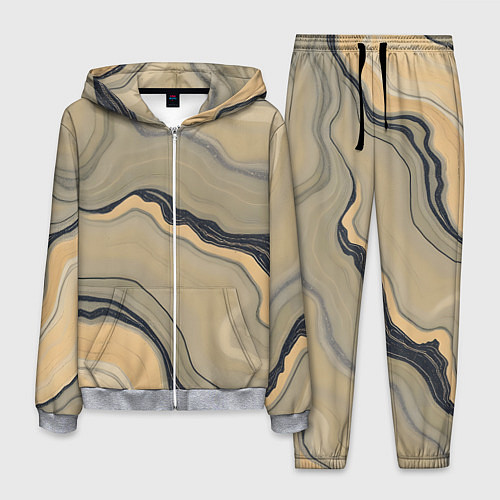 Мужской костюм Песочный мрамор / 3D-Меланж – фото 1