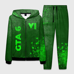 Костюм мужской GTA 6 - green gradient вертикально, цвет: 3D-черный