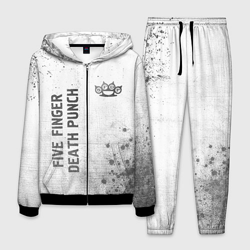 Мужской костюм Five Finger Death Punch - white gradient вертикаль / 3D-Черный – фото 1