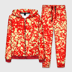 Костюм мужской Пятнистый красно-жёлтый, цвет: 3D-красный